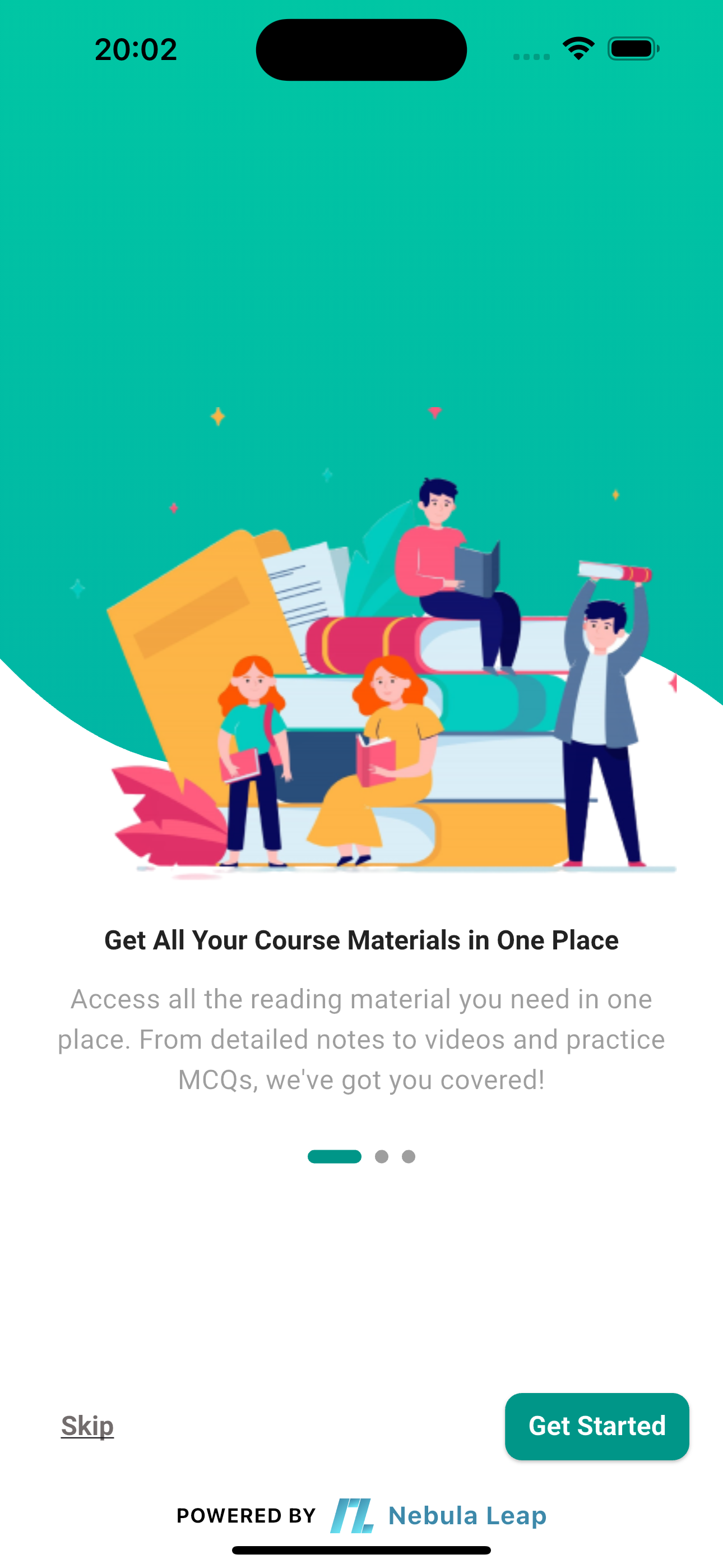 Loksewa Sandhi course materials onboarding screen